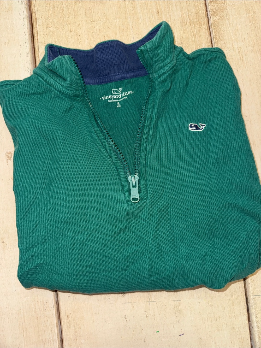Vineyard Vines Boys Green Quarter-Zip Sweater